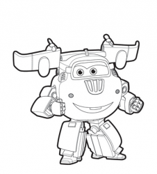 Un dessin à imprimer à télécharger gratuitement de Donnie de Super Wings
