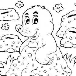 Coloriage d'une petite Taupe