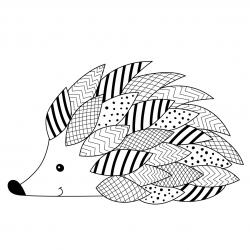 Voici un coloriage de hérisson à imprimer gratuitement. Un dessin de hérisson à imprimer pour tous les petits amoureux des animaux. Page 02