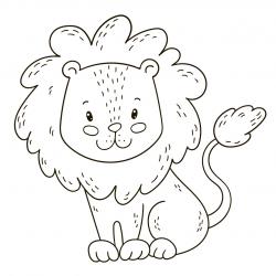 Coloriage De Lion Dessin 1 Tete A Modeler