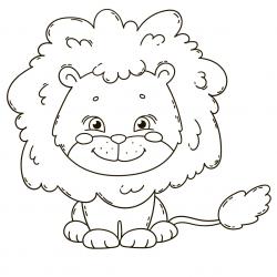 Coloriage De Lion Dessin 1 Tete A Modeler