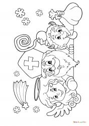 Imprimez votre coloriage de Saint Nicolas gratuitement et proposez à votre enfant de colorier un adorable St Nicolas - Page 10
