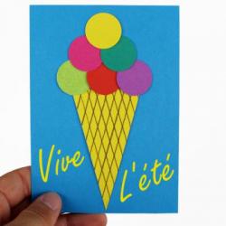 Des idées de cartes postales à fabriquer avec ses enfants pendant les grandes vacances.