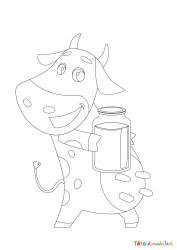 Voici un dessin de vache pour tous les enfants qui aiment les bovins et les animaux de la ferme - Page 10