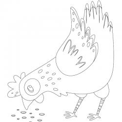 Voici un dessin poule à imprimer pour les enfants qui adorent ces animaux de la ferme ou pour Pâques - Page 6