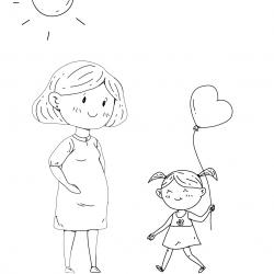 Voici un dessin pour maman à imprimer gratuitement. Un dessin pour faire plaisir à la fête des mères ou pour un anniversaire. - Page 2