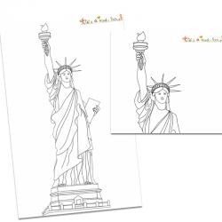 Statue de la liberté, les coloriages de la statue de la liberté