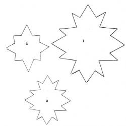 Modèles d'étoiles à imprimer pour réaliser le motif central du diadème de princesse