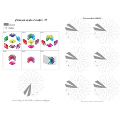 Le gabarit de la carte feu d'artifice pop-up à télécharge et à imprimer gratuitement