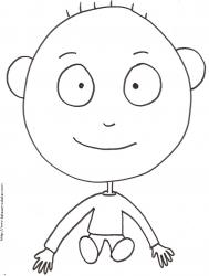 Coloriage de Bill assis, un dessin à imprimer pour le coloriage