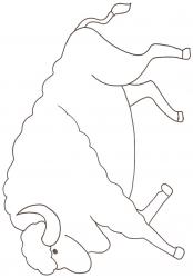 coloriage d'un bison