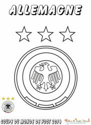 Coloriage du blason de foot d'Allemagne