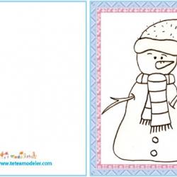 Carte cadeau Bonhomme de neige