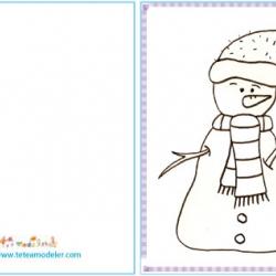 Carte à cadeaux Bonhomme de neige 2