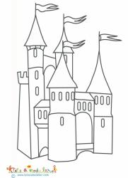 Château aux tours à drapeaux