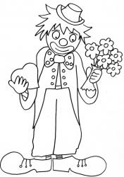 coloriage d'un clown du cirque