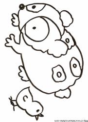 Coloriage d'un cochon d'inde