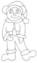 Imprimer le coloriage du dessin d'un lutin ours. Un coloriage à imprimer gratuitement