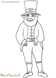 un coloriage saint Patrick à imprimer. Un coloriage à imprimer pour s'amuser sur le thème de la fête de la saint Patrick.
