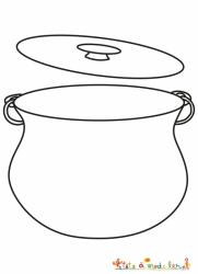 Coloriage d'un chaudron ancien