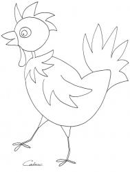 Coloriage coquelet