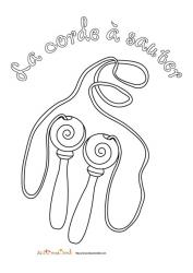 Coloriage d'un jouet : la corde à sauter