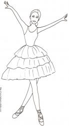 Coloriage Dune Danseuse En Tutu Dessin 6 Tête à Modeler