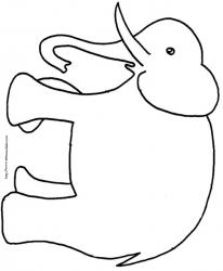 coloriage d'éléphant dessin 1