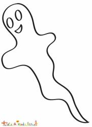 Voici le dessin d'un grand fantôme à imprimer et à colorier.