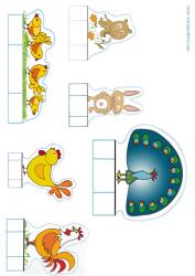 Jouets des petits animaux de la ferme au printemps