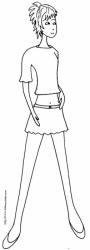 coloriage fille 1