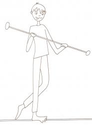 coloriage d'un funambule