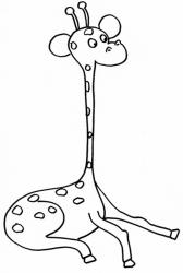 Coloriage D Une Petite Girafe Tete A Modeler