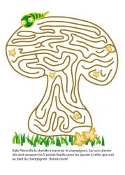 Jeu champignon sur l'automne