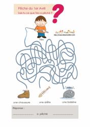 Jeu de fils mêlés : pêche d'avril