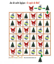 jeu de suite logique : le sapin de noël