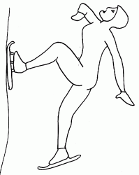 Coloriage d'une patineuse de vitesse