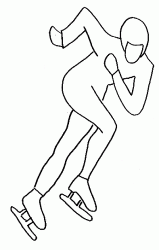Coloriage d'un patineur de vitesse 2