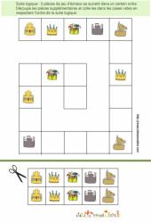 jeu de suite logique : continuer la suite de 5 pièces
