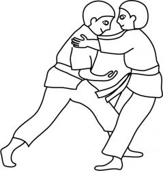 Coloriage judo à imprimer