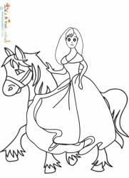 Belle sur son cheval