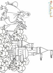 Belle aperçoit le château de la bête