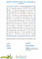 Lutte solution grille de mots cachés 1