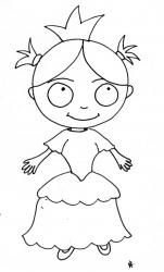 coloriage de fille : Nana en princesse 2