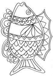 coloriage d'un poisson à décorer
