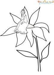 Coloriage de la reine du peuple des fleurs