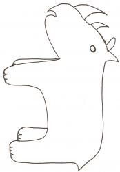 coloriage d'un rhinoceros enfant