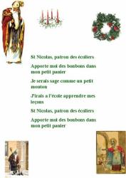 Imprimer la chanson " Saint Nicolas patron des écoliers