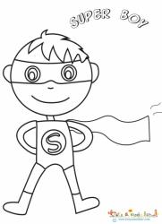 Coloriage d'un super boy