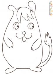 Coloriage d'une petite Taupe